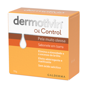 Embalagem de sabonete facial em barra para pele oleosa Dermotivin Oil Control